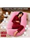 Pregnancy Pillow U-Shaped Ultra Soft Full Body Maternity Pillow with Removable Cover, Pregnancy Body Pillow for Sleeping, Support for Back, Belly, Hips & Legs, Side Sleeper Pillow, Pink - 8