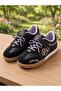 Children's Orthopedics Velcro and Lace-Up Figured Non-Slip Sole Water-Repellent Material Sneaker Shoes-Black - 4