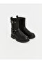 Thick Soled Buckle-Strapped Girls' Boots