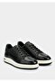 Black Leather Men's Sneakers - 2
