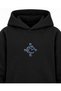 Saja Boys Center Turn Printed Black Children's Hooded Sweatshirt - 4