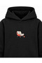 Twice Listening Corner Printed Black Children's Hooded Sweatshirt - 4