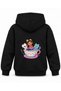 Gabby's Dollhouse Rotating Cup Printed Black Kids' Hooded Sweatshirt