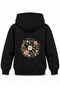 Twice Vinyl Record Printed Black Kids' Hooded Sweatshirt