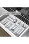 9 Pack Kitchen Drawer Organiser, Large Clear Drawer Storage Tray with Non-Slip Pads, Acrylic Plastic - 6