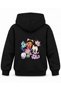 Gabby's Dollhouse Tiny Mockup Printed Black Children's Hooded Sweatshirt
