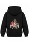 Huntr X Mirror Dance Printed Black Kids' Hooded Sweatshirt
