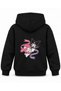 My Melody & Kuromi Disappearing Page Printed Black Children's Hooded Sweatshirt