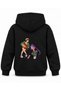 Kpop Demon Hunters Tomato Basket Printed Black Kids Hooded Sweatshirt
