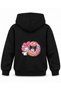 My Melody & Kuromi Donut Ring Printed Black Kids' Hooded Sweatshirt