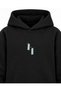 Saja Boys Light Corridor Printed Black Children's Hooded Sweatshirt - 4