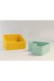 3D Printed Peanut Bowl - Dual-Compartment Shell Separator Serving Bowl - Yellow Mint Gen01 - 2