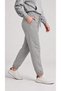 Women's Gray 3-Thread Ribbed Elastic Leg Sweatpants - 6