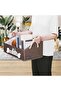 Collapsible Fabric Dog Toy Box and Storage Bin With Handle - Trapezoid Basket Chest Organizer for Pe - 3