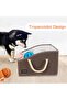 Collapsible Fabric Dog Toy Box and Storage Bin With Handle - Trapezoid Basket Chest Organizer for Pe - 4