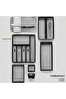 Classic 3-Compartment Plastic Utensil Tray for Drawers, Multipurpose Storage Tray Drawer O - 5