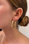 Steel Ripple Textured Hoop Earrings - 2