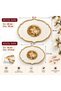 Set of 2 Large Gold Decorative Presentation Trays 48X38 / 36X27.5 cm – Thick Durable Plastic Tea Coffee Serving Tray – 5 Different Models - 3