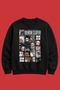 Demon Slayer Kimetsu No Yaiba Karakter Printed Unisex Oversize Black Sweatshirt - 3