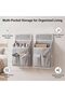 2pcs Canvas Multi Pocket Wall Hanging Storage Organizer with - 2
