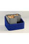 3D Printing Peanut Bowl - Dual Chamber Shell Separator Presentation Bowl - Blue Gray