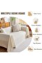 Sofa Blanket Cover,Solid Color Sofa Throws Large 1 2 3 4 Seater Sofa Throw Blanket with Tassels Soft - 7