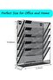 2 Pack Desk File Organizer 6-Tier Mesh Hanging Wall File Organizer Vertical Holder Rack for Off - 6