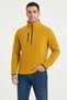 Men's Fleece Sweatshirt – Stand Collar, Half Zipper, Zippered Chest Pocket, Black Trim, Winter Comfortable Reg - 4