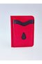Handmade Genuine Leather Minimalist Red-Black Women's Wallet & Card Holder - 4