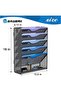 Gawerk 6 Tier Hanging File Organizer, Mesh Wall File Holder Paper Folder Rack with Bottom Flat Tray - 2
