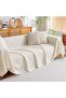 Sofa Blanket Cover,Solid Color Sofa Throws Large 1 2 3 4 Seater Sofa Throw Blanket with Tassels Soft - 2