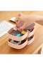 360° Rotating Desktop Storage Box Multi-layer Creative Jewelry Box With Lid And Mirror Dustproof Sto - 5