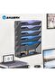 Gawerk 6 Tier Hanging File Organizer, Mesh Wall File Holder Paper Folder Rack with Bottom Flat Tray - 6