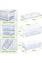 4 Pack Stackable Refrigerator Organizers by Intabi, Pull-Out Fridge Storage Containers with Lid, Organizer - 4