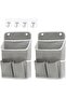 2pcs Canvas Multi Pocket Wall Hanging Storage Organizer with