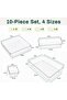 10 PCS Clear Plastic Drawer Organizers Set Storage Trays - 2