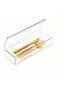 2 Pcs Clear Silverware organizer with lid, Plastic Flatware Storage Box, Kitchen Drawer Organizer tr - 3