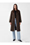 Double-Breasted Collar Belted Women's Trench Coat - 2