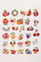 Fruits and Flowers 30 Pieces Sticker Pack Agenda Notebook Laptop Botanical Sticker Set - 2