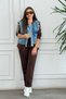Hooded Denim Detailed Set - 3