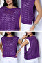 Purple Gülseli Women's Side-Tie Knit Sweater - 3