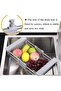 Foldable Dish Over Sink Multifunctional Kitchen Sink Basket Stretchable Drainer Rack Drain Plate Hol - 5