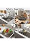 Triangle Sink Corner Dish Drying Rack, Gray Foldable Roll Up Dish Drainer, Multipurpose Kitchen Coun - 6