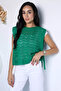 Emerald Green Gülseli Women's Side-Tie Knit Sweater