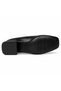 Women's Black Square-Toe Short Thick-Heeled Classic Casual Shoes - 7
