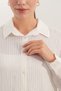 Women's Striped Oversize Shirt 20409 - White - 5