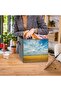 Surwin Foldable Storage Boxes, 3D Landscape Pattern Cabinet Organiser Wardrobe 1 Piece Storage Box w - 3