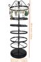 6 Tier Metal 360° Rotating Earring Holder Organizer, Adjustable 220 Holes Space-Saving Stud Table Di - 2