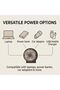 Desk Fan, USB Rechargeable Portable 3 Head Fan with Multiple Speed Settings and Light for Study Work - 5