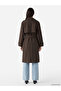Double-Breasted Collar Belted Women's Trench Coat - 4